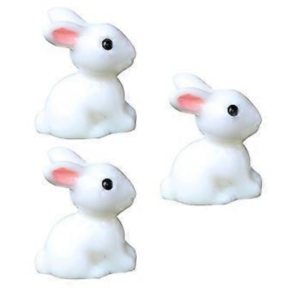 20 stk. Mini Mikro Landskab Kaniner Have Dekoration Resin Figur Håndværk Plantepotte Eventyrhave Landskab Dekoration Ornament (Små Ører)