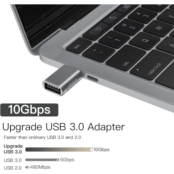 10 Gbps USB C til USB 3.0 OTG-opgraderingsadapter (4-pak), USB Type C