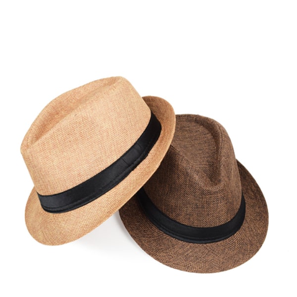 Kaffe farve, unisex jazz hatte, engelsk stil linned