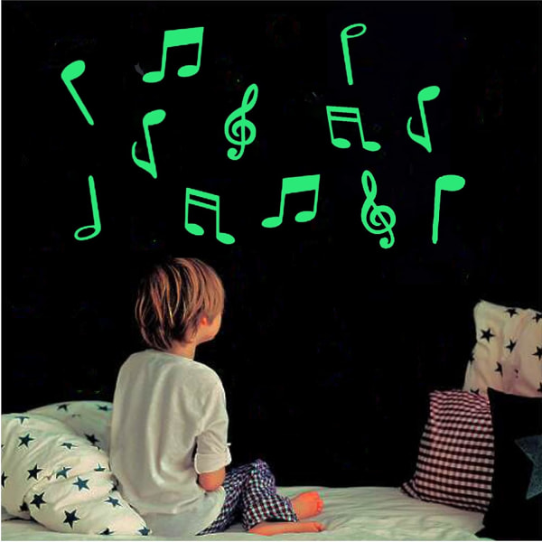 Glow in the Dark Stickers Music Note Stickers Starry Sky Shiny De