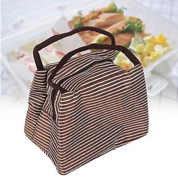Isolerad Lunchväska Lunch Tote Återanvändbar Lunchhandväska för Arbete Skola (Kaffe)