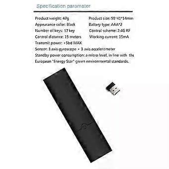 Ny Q5 For Android TV Boks Trådløs Mus Stemmefjernkontroll Med USB-mottaker