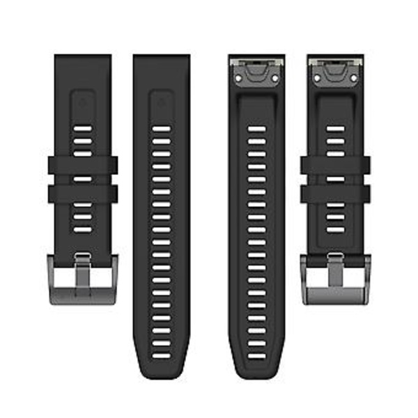 Silikon Urrem til Garmin Fenix 7S (Sort)