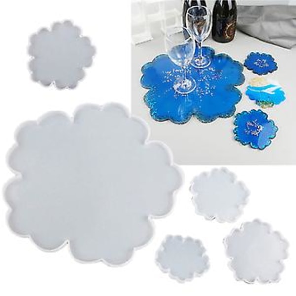 5 stk. Gartful Store Silikone Blomsterbrikker Forme Epoxy Resin Støbeforme