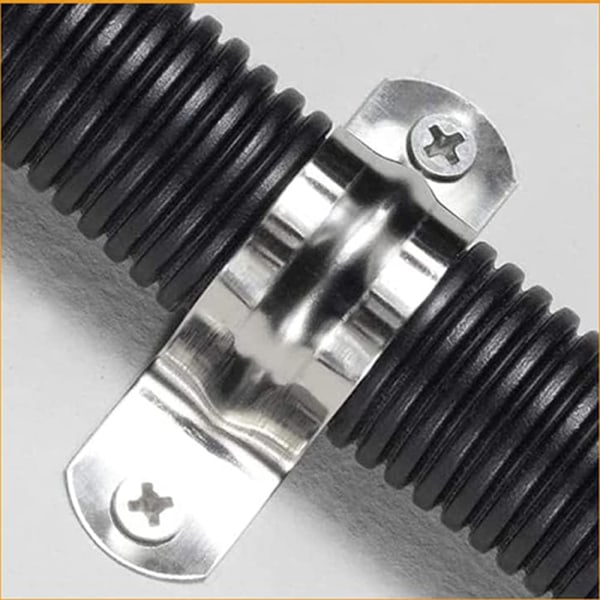 50 st 8mm U-rör 304 Rostfritt stål Rigid rörklämma för U-form