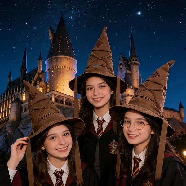 Harry Potter Halloween-hatt, kostymetilbehør til trollmannshatt