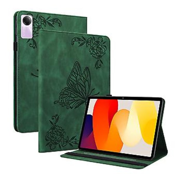 Læder Tablet Etui Til Xiaomi Redmi Pad SE 11 tommer (Grøn)