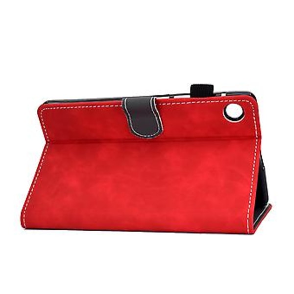 Lehmännahka-tekstuurista PU-tablettikuori Samsung Galaxy Tab A9+:lle (Punainen)