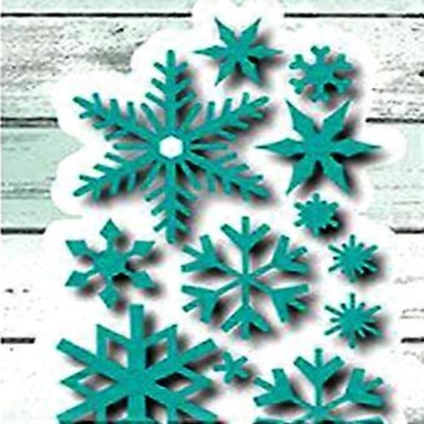 Metallstansar för vinterflingor - Schabloner för DIY-pyssel, scrapbooking, album, papperskort