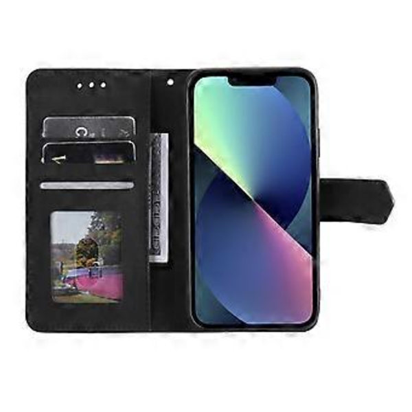 Nail Skin Feel Læderetui til iPhone 16 Pro (Sort)