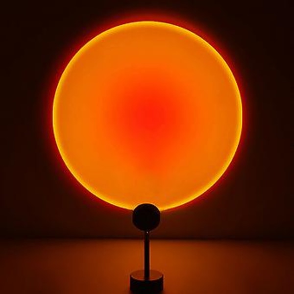 Sun Sunset LED-lampa Regnbågsprojektion Skrivbordslampa Heminredning USB Nattlampa Ny (Sunset Red)