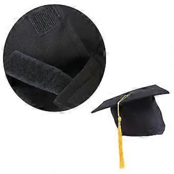 justerbar voksen studenter eksamen utdrikningslag dusk fancy doktor uteksaminert bachelorhatt (svart+gul)