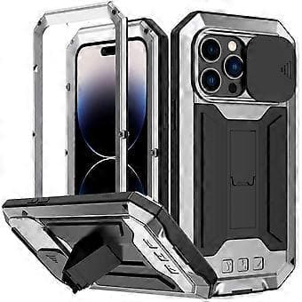 Metalli + Silikonikuori iPhone 14 Pro Maxille (Hopea)