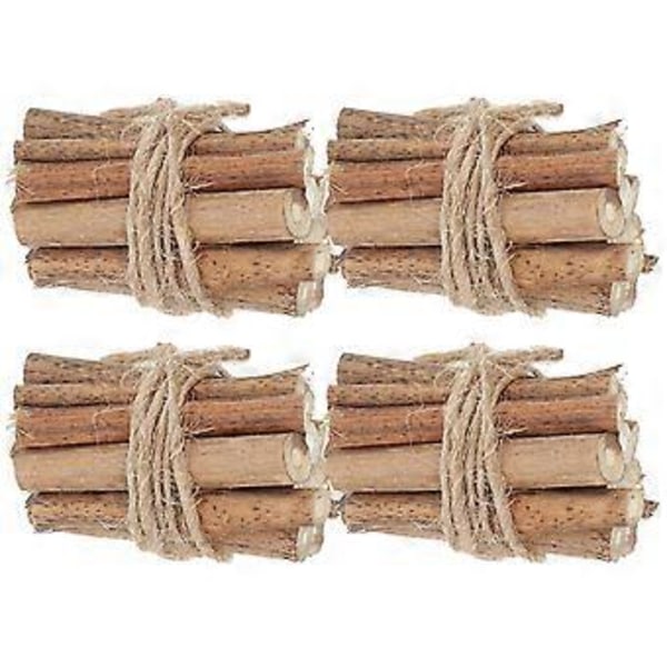 4 st Vinterminiatyrer Vedstapel Dockhus Veddekorationer DIY Hantverksmaterial Landskapsprop