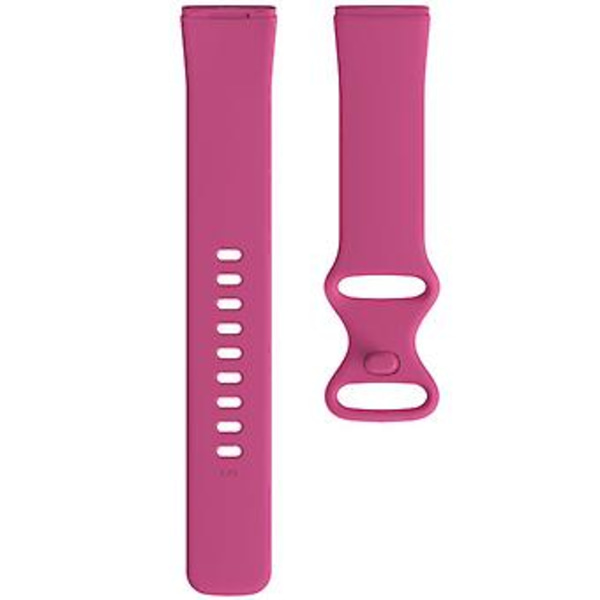Til Fitbit Versa 3 / Sense Silikon Urrem Størrelse: L (Roserød)