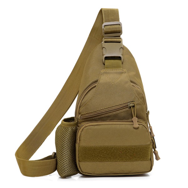 Tactical Shoulder Bag--Brown Military Sling Backpack Crossbo