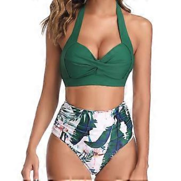 Vintage rynket bikini sommer strand badedrakt dame ny sexy høy midje bikini
