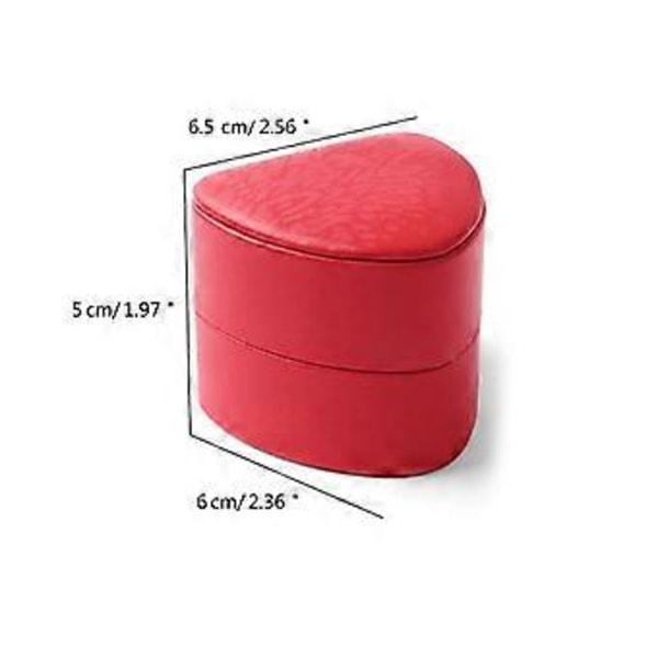 Elegant LED Smyckeskrin Hjärta Form Smyckesdisplay Behållare Tillbehör Displayhållare för Ringar Armband Påfågelblå (Påfågelblå)