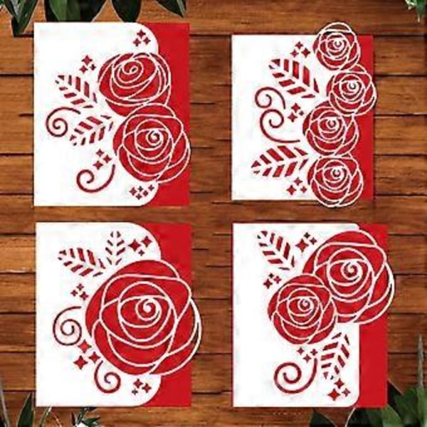 Roseblomst Metal Skæreforme Stencil DIY Scrapbooking Album Papirkort Skabelon Form Prægning Håndværk Dekoration (MH372)