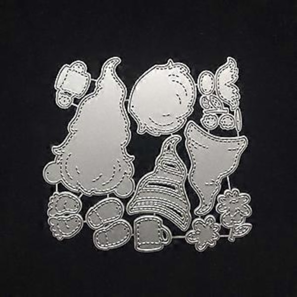 Jultomte Metall Die Cuts Prägling Mall Metall Schabloner Scrapbooking (5277A)
