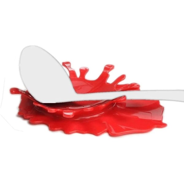 (19x14x2.5cm)4pcs-Silikon skjeholder Ketchup form Splash