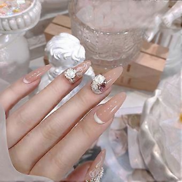 Camellia Nagelberlocker 3D Blomma Nagelkonst Berlocker Manikyr Nagelkonst Tillbehör Nageldekoration DIY Nageltillbehör för Kvinnor (6mm camellia ab colo)