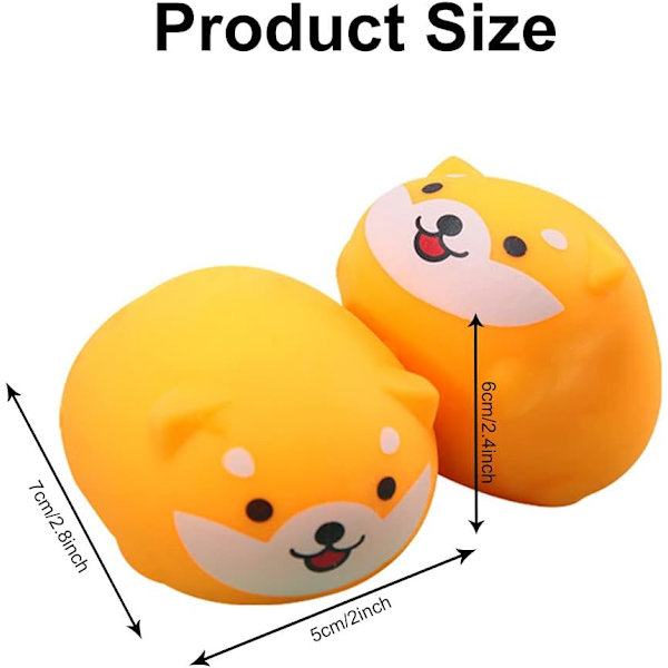 2 stk Shiba Inu Stressbolde Hund Stressbold Kawaii Hvalp Stress