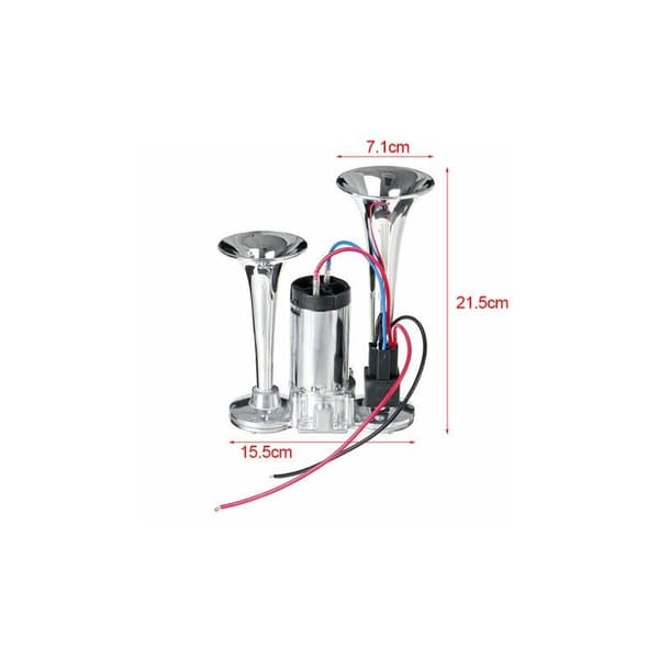 600DB 12V Dubbla Trumpeter Elektrisk Solenoidventil Super Hög Ljud