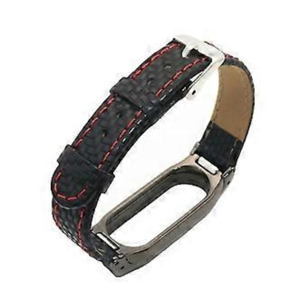 Muodikas punottu nahkaranneke Xiaomi Mi Band 2:een (musta)