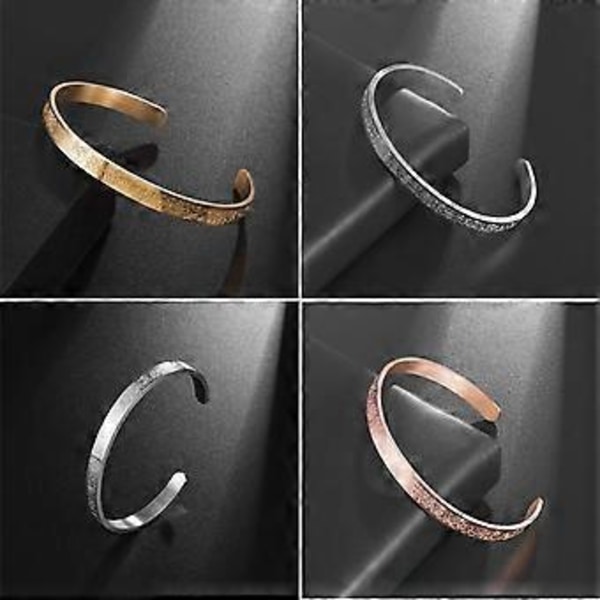 Utsökt Islamisk Ayatul Kursi Manschettarmband för Män Kvinnor Rostfritt Stål Design Amulett Armring Smycken (Silver)
