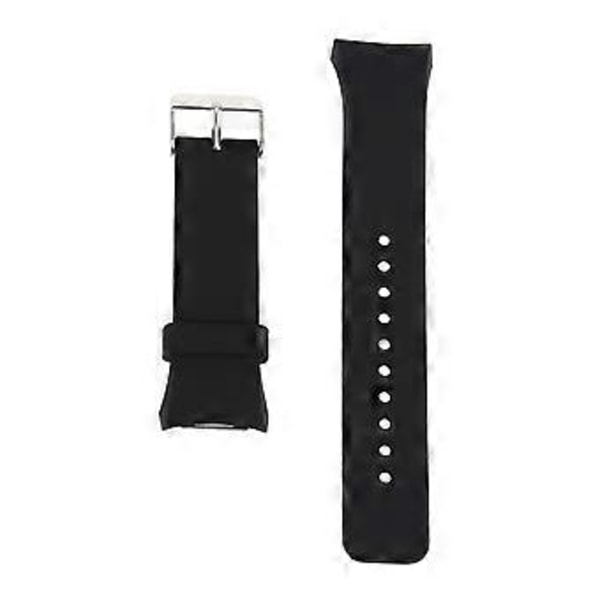 Sports Silikone Rem Udskiftning Urrem Tykkere Armbåndsrem Passer til Gear s2 R720 R730 Sort
