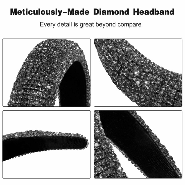 Mote Diamant Hodebånd Glitrende Rhinestone Hodebånd Bling Hai