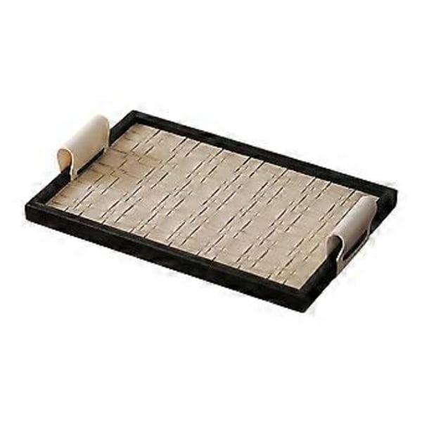 Smykkeskål Dessert Serveringsfad Alsidig Elegant Halskæde Display Pyntefad til Middag Spisestue Badeværelse Skrivebordsindretning (30cmx20cmx2cm beige)