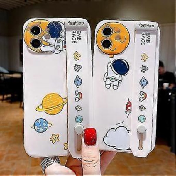 Sarjakuva planeetta astronautti puhelin puhelinkotelo iPhone 12 13 pro ma