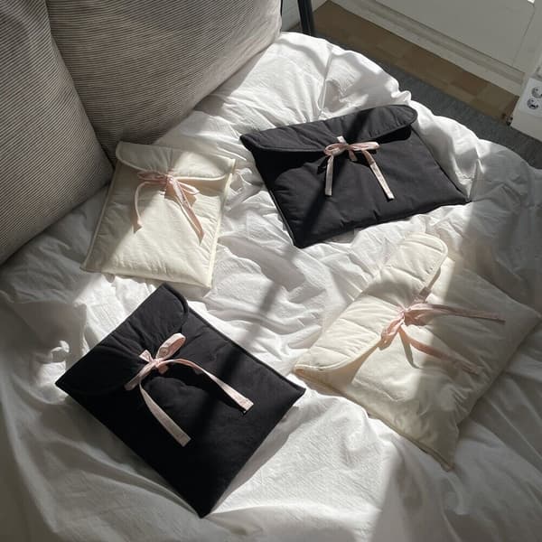 Ballet-stil Pink Notesbog Tablet Taske med Sløjfe 11-inch (Vertical Style)