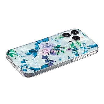 For iPhone 15 Pro Imd Shell Mønster TPU Telefonveske (Rose)