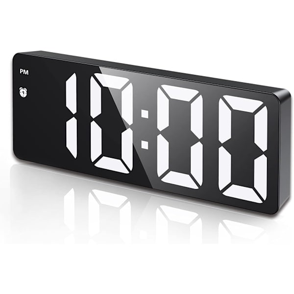 Digital väckarklocka, digital klocka med LED-display, morgon