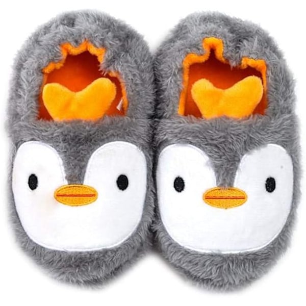 Baby Piges Bløde Plys Hjemmesko Tegneserie Varme Vinter Hjemmesko (Indvendig længde 17,5 cm)
