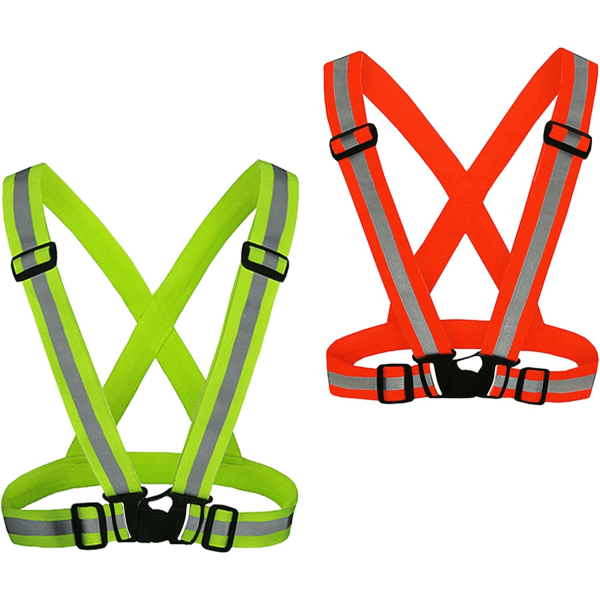 2 piece reflective vest, adjustable warning vest safety vest