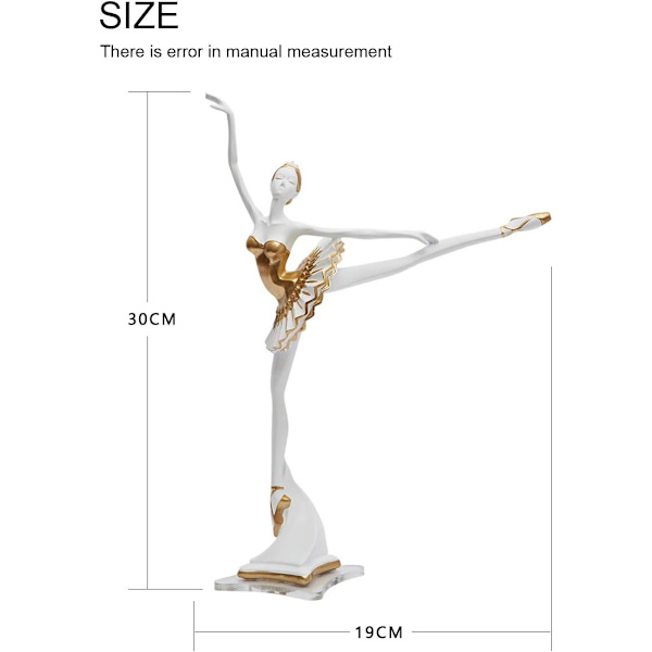 30cm Dansös Staty Dekor Figur Figur Kvinna Skulptur Yoga