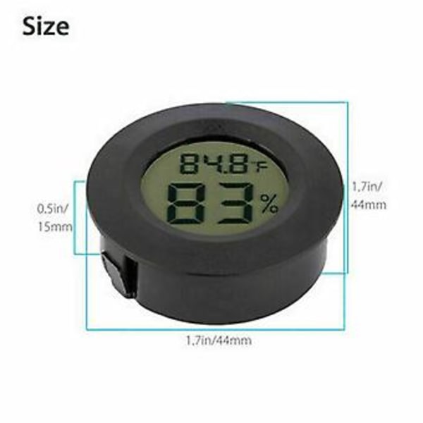 Mini Digital LCD Termometer Hygrometer Luftfuktighet Temperaturmätare Inomhus Testare( )