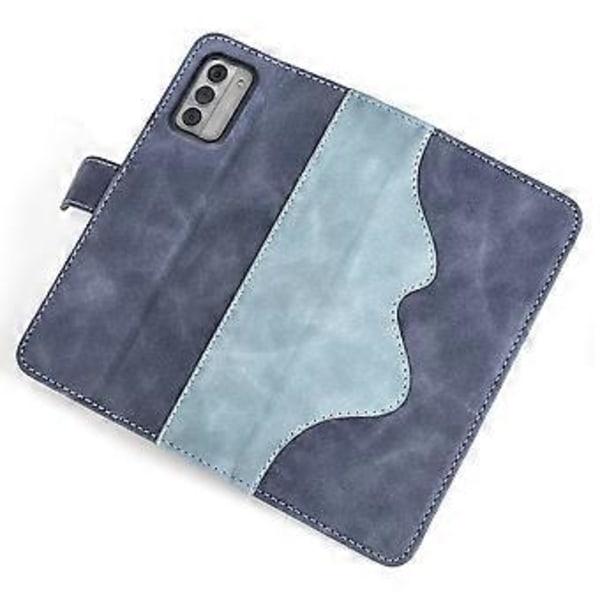 Dual-farvet Splicing Cover til Nokia G42, PU Læder Anti-drop Wallet Stand Telefon Case (Style D)