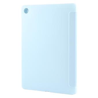 Tri-fold lærtablettveske for Samsung Galaxy Tab A9+ (Himmelblå)
