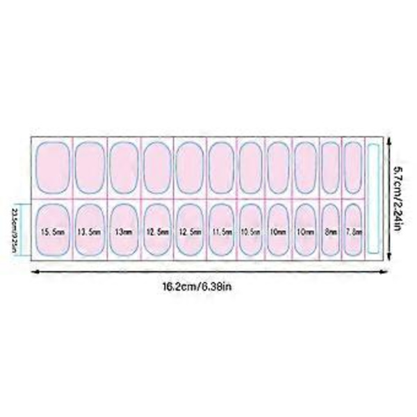 Härdade Nagellacksdekaler Bronzing Nagellacksfolie Franska Stilar Gels Nageldekaler Gels Nagelremsor (BSA0106)