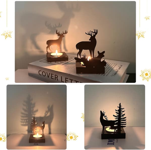 Adventkrans for telys, lysinnsats bordlys, moderne metall lysestake, for DIY