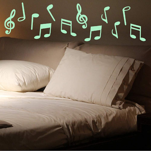 Glow in the Dark Stickers Music Note Stickers Starry Sky Shiny De