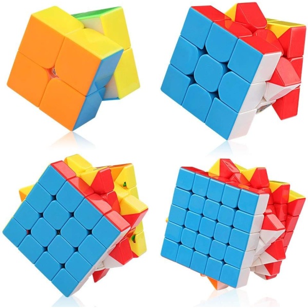 [4 Pakke] Speed ​​Cube Sæt, Moyu Meilong MF2S 2x2 MF3S 3x3 MF