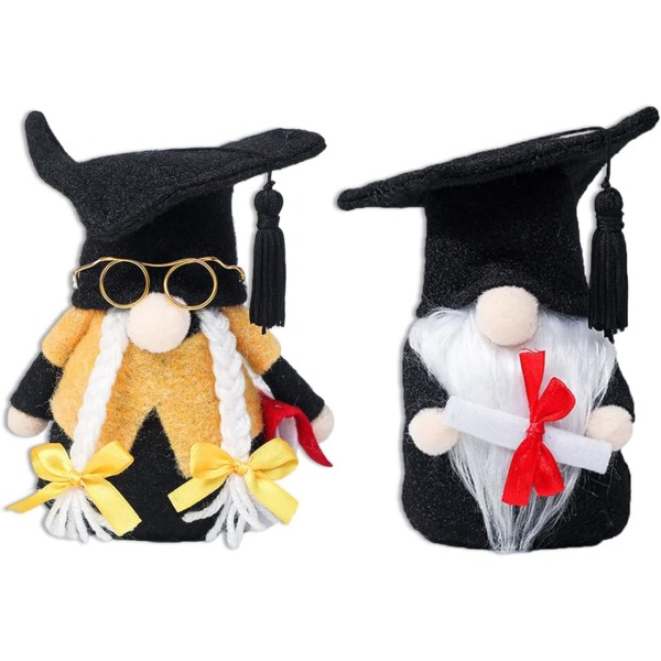 Plysch Gnome Dolls Ansiktslös docka med skägg för examensdekoration