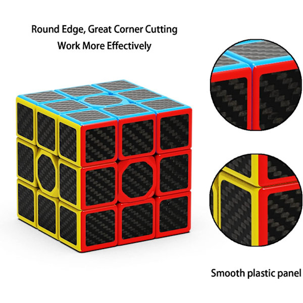 3x3 Speed ​​Cube, Carbon Fiber 3x3 Magic Cube, Snabbare än O