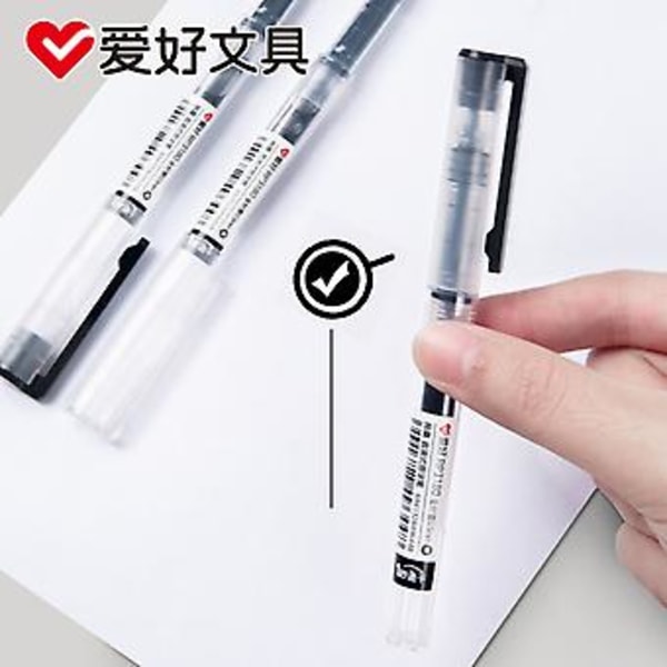 Gel Pen Tegne Kunst Markør Lige Flydende Rollerball Pen Rullepenne (Rød)
